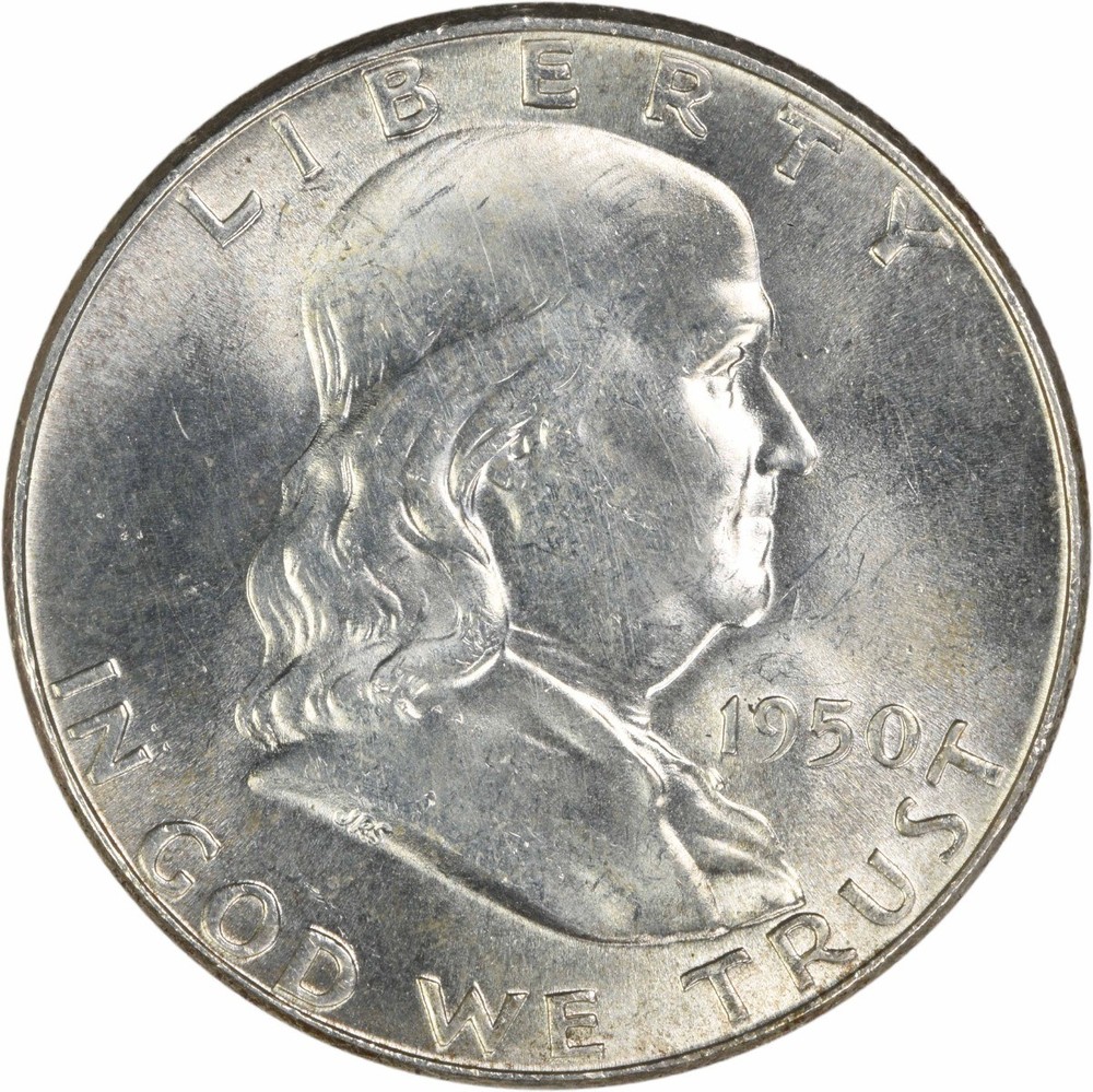 1950 Franklin Silver Half Dollar Choice BU Uncertified #1015