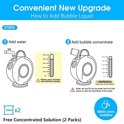 Bubble Machine for Kids Toddlers,Automatic Bubble Blower Rechargeable, White