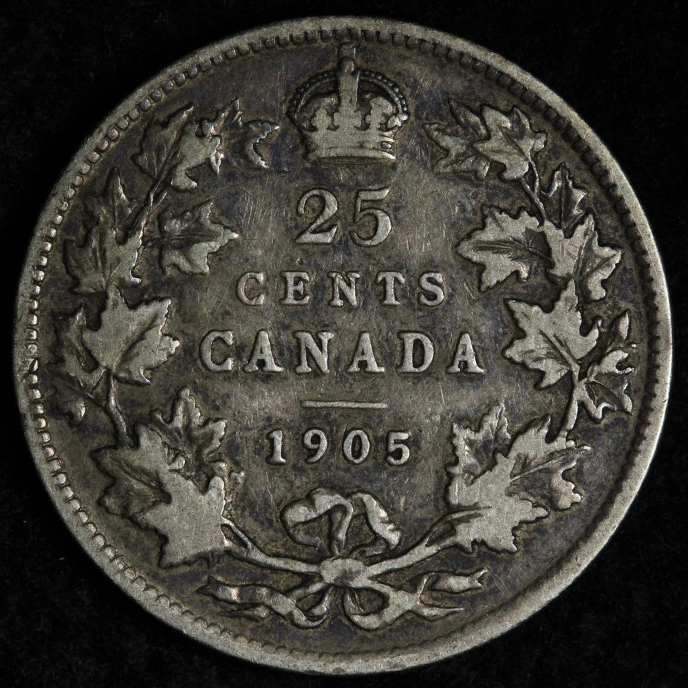 1905 Canada SILVER Twenty Five Cents E323 AXWCH