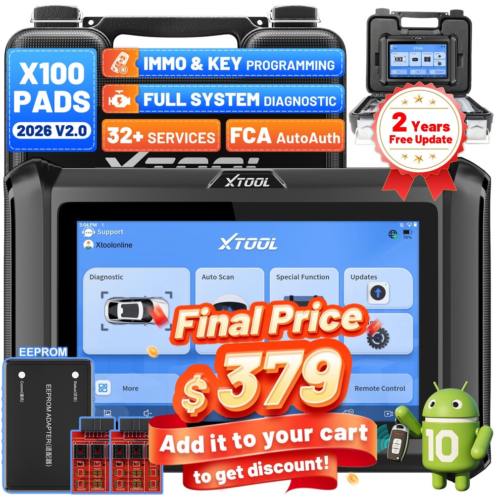 XTOOL X100 PAD S V2.0 IMMO Key Programming Tool Full System Diagnostic Scanner