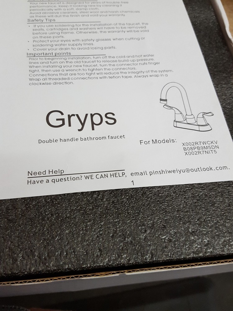 Gryps Double Handle Bathroom Faucet