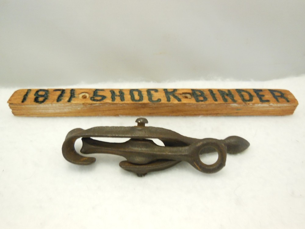 1871 ANTIQUE CAST IRON CORN SHOCK BINDER #1
