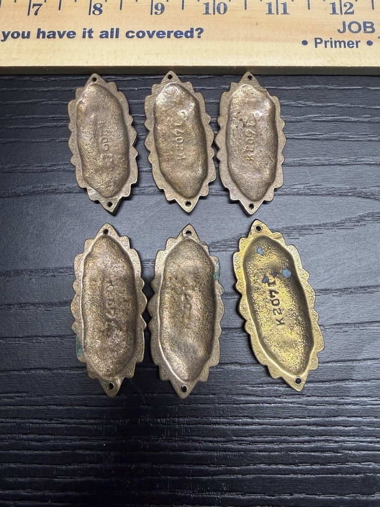 6 Vintage, Solid Brass, Decorative Ormolu Cabinets Antique (58)