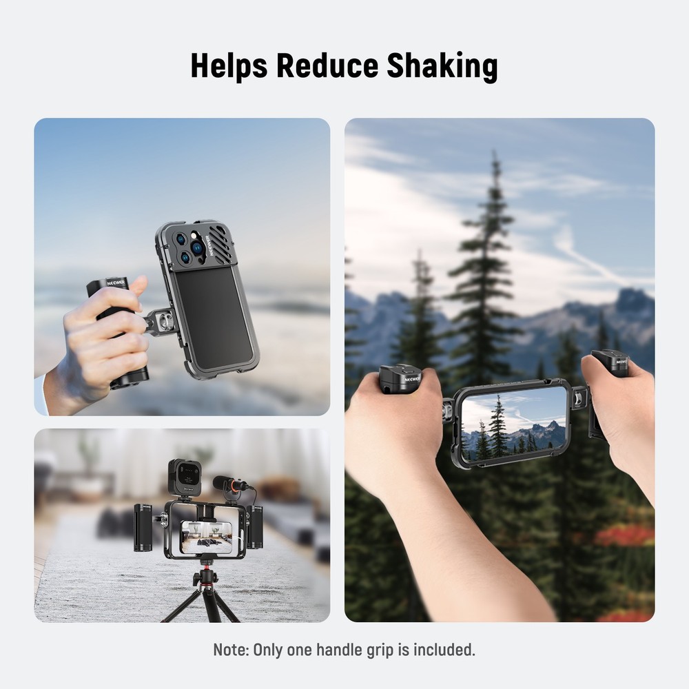 NEEWER Side Handle Grip Wireless Remote Shutter for Smartphone Cage PA005E