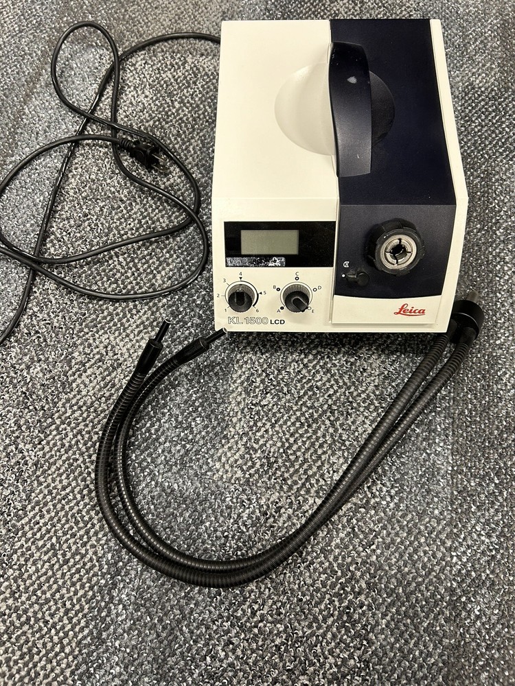 Leica Model KL 1500 LCD Fiber Optic Light Source, With Double Arm Light Guide