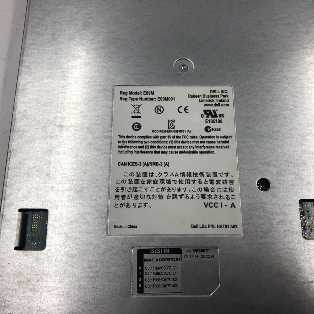 DELL EQUALLOGIC CONTROL MODULE TYPE 11 CONTROLLER MODULE E09M001 E09M