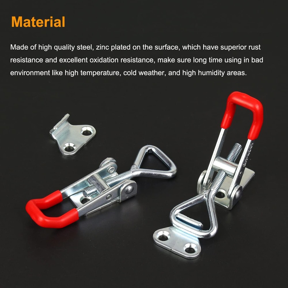 8 Pieces Adjustable Toggle Clamps, Heavy Duty Toggle Latch Clamps, Pull Latch...