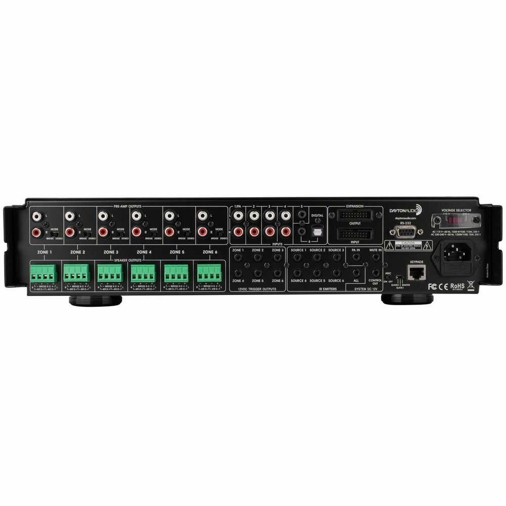 ⭐️Dayton Audio 6-Source 6-Zone Distributed Whole House Audio System 25WPC DAX66⭐