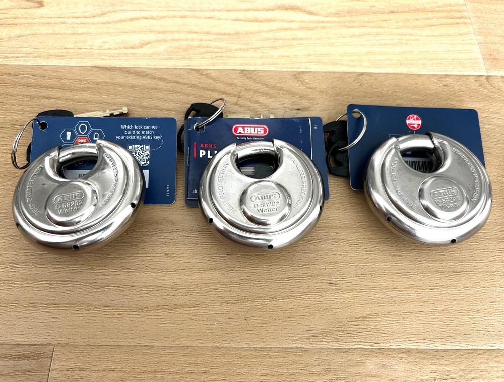 ABUS 20/70 Diskus Round padlock with Plus Cylinder - KEYED Different