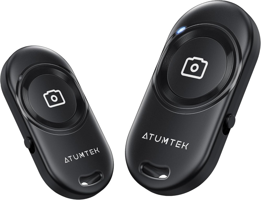 ATUMTEK Camera Remote Shutter for iPhone and Android Smartphones (2 Pack), Wirel