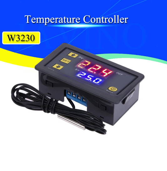 W3230 DC12V Probe line Digital Temperature Control LED Display Thermostat Meter