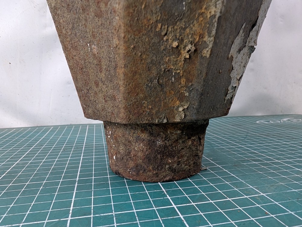 Vintage Cast Iron Gutter Rain Water Hopper / Planter Angular