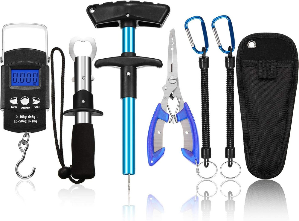 Fishs Hook Remover Tools Kit Include 1 Pcs Handheld Digital Fish Scale and Fishi