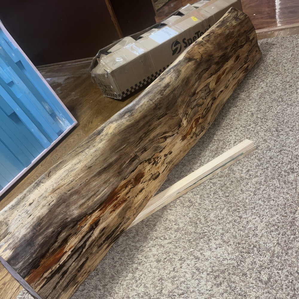 Reclaimed  Spalted Maple /Fireplace Mantel Hand Planed/Solid Maple
