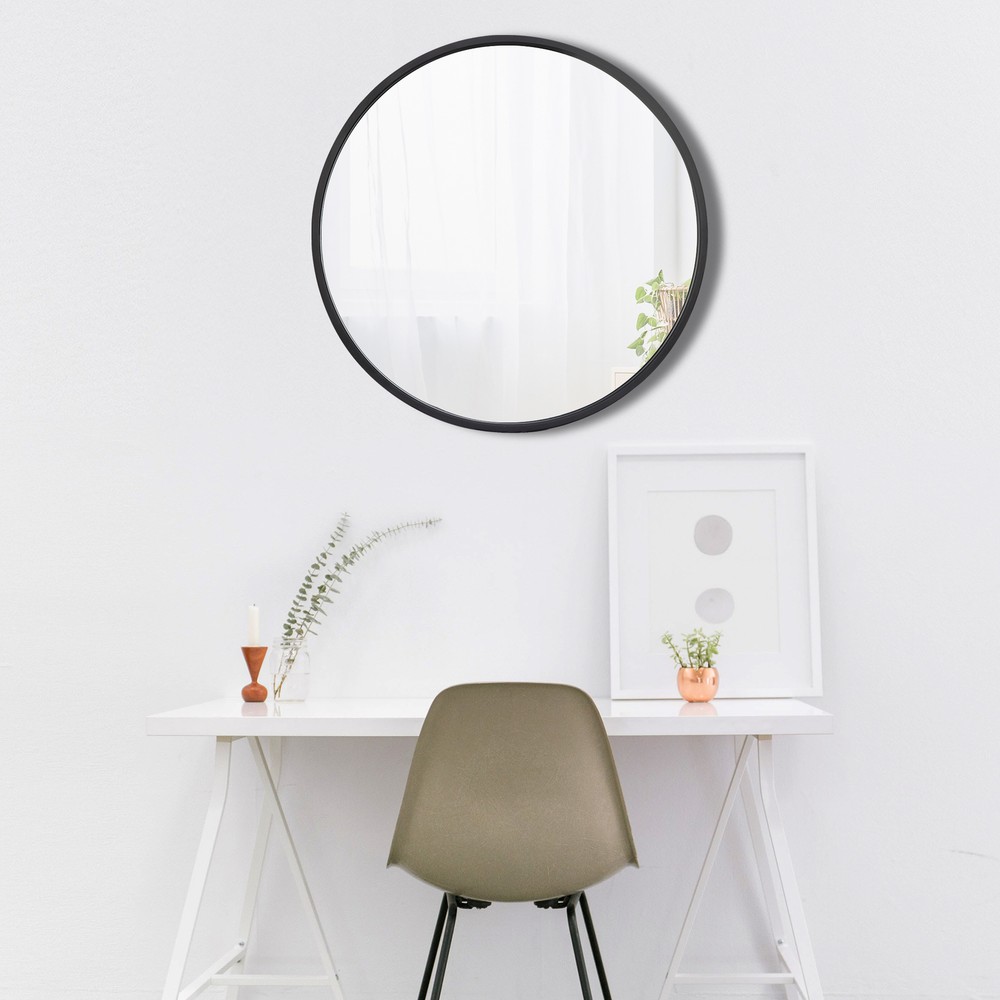 18"/24"/30"/36" Round Mirror Circle Mirror Metal Frame Wall Mount Vanity Mirror
