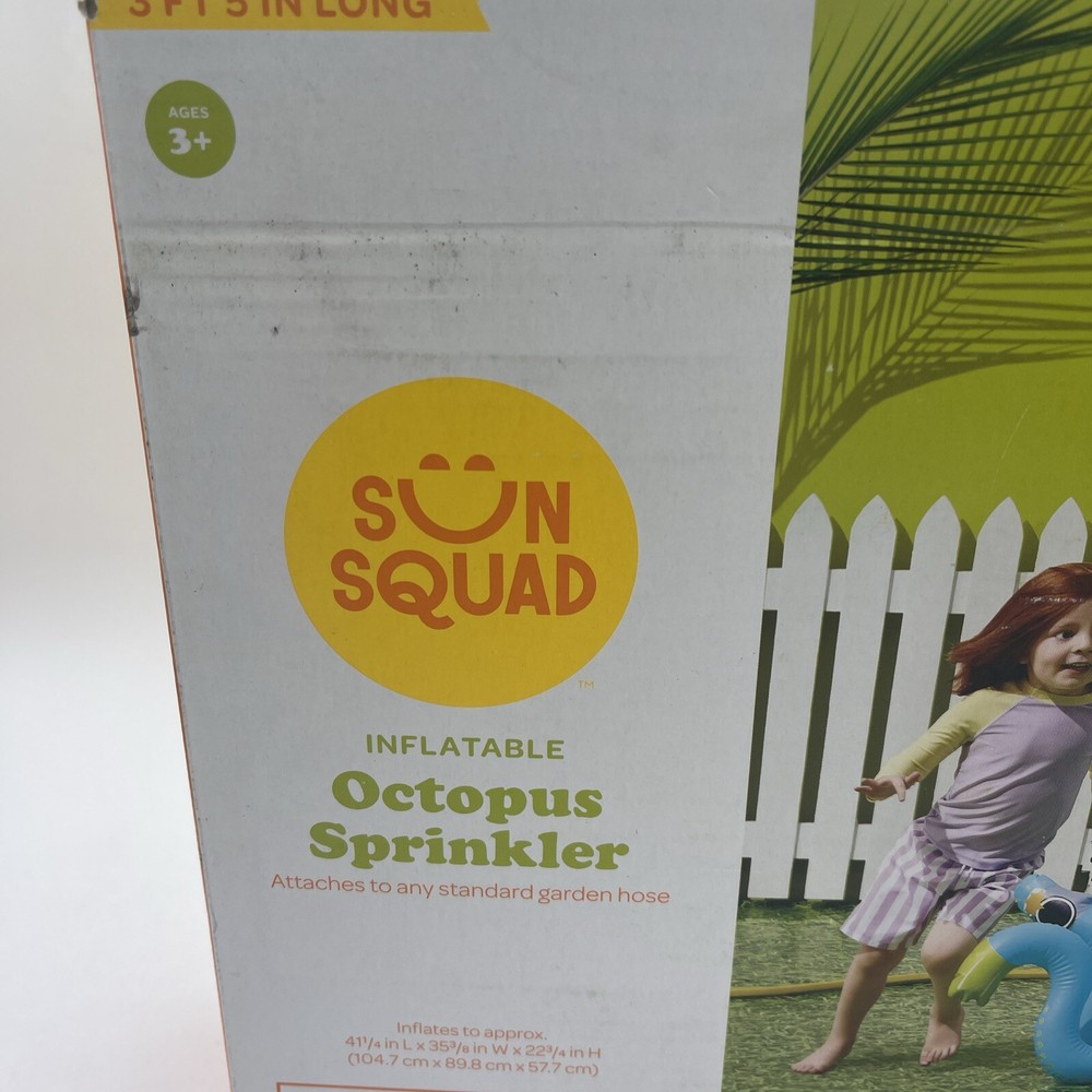 Sun Squad Inflatable Octopus Sprinkler PLAY FUN SPRINKLER