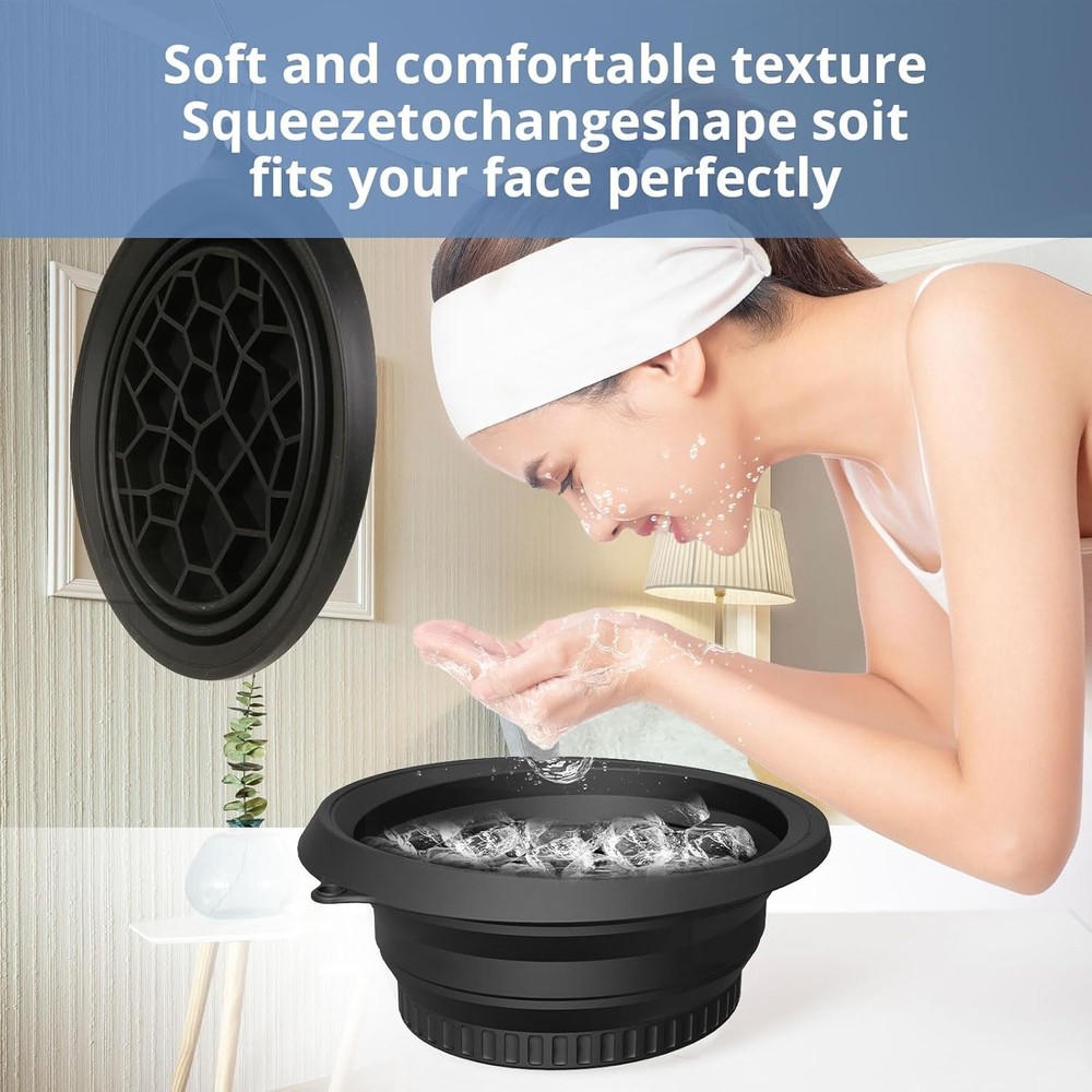 Smart Silicone Ice Facial Bowl - Foldable Cold Therapy Basin