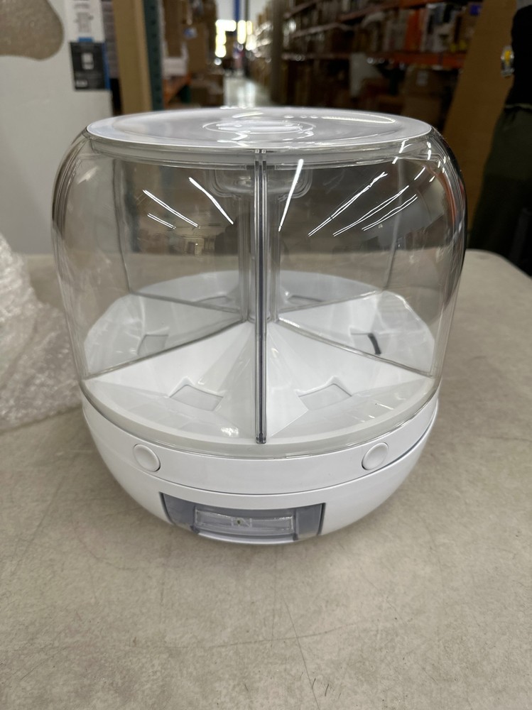 Rotating Grain Storage Bin 6 Grids Rice Container One-Click Output Large Capacit
