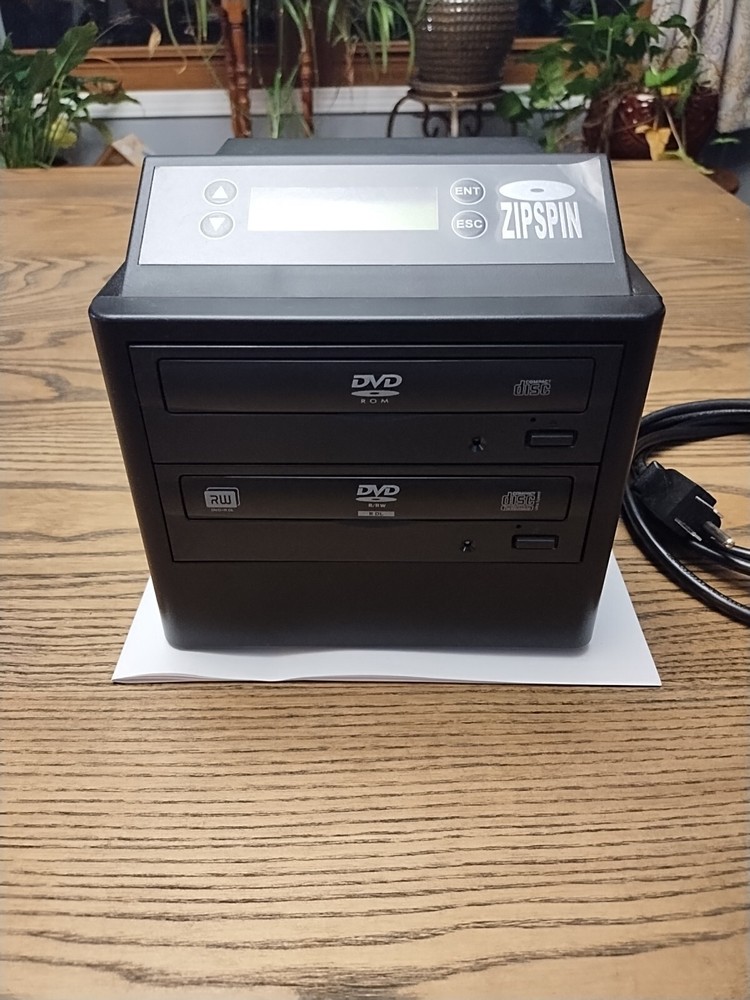 Zipspin CD/DVD Duplicator CD DVD Copier DVD-121-PRO-WM -- tested --