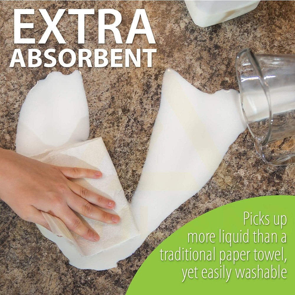 Soft, Strong, Durable, Absorbent Bamboo Kitchen Towel Rolls – Eco Friendly