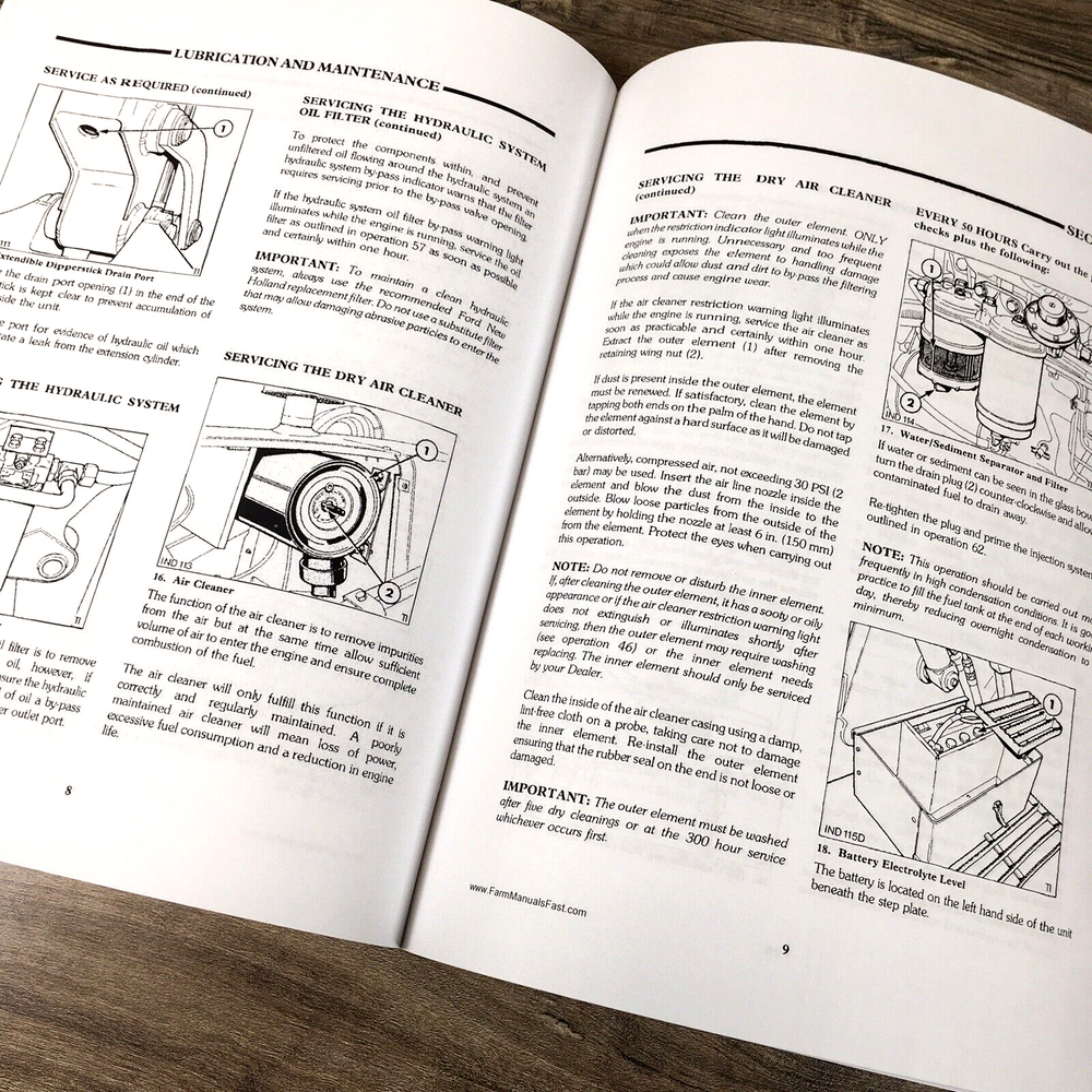 Ford 555D 575D 655D 675D Tractor Loader Backhoe Operators Manual Owners Book