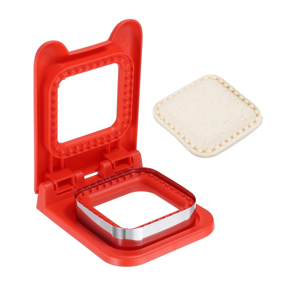 Crustless Sandwich Cutter, Square-Shape(Red)