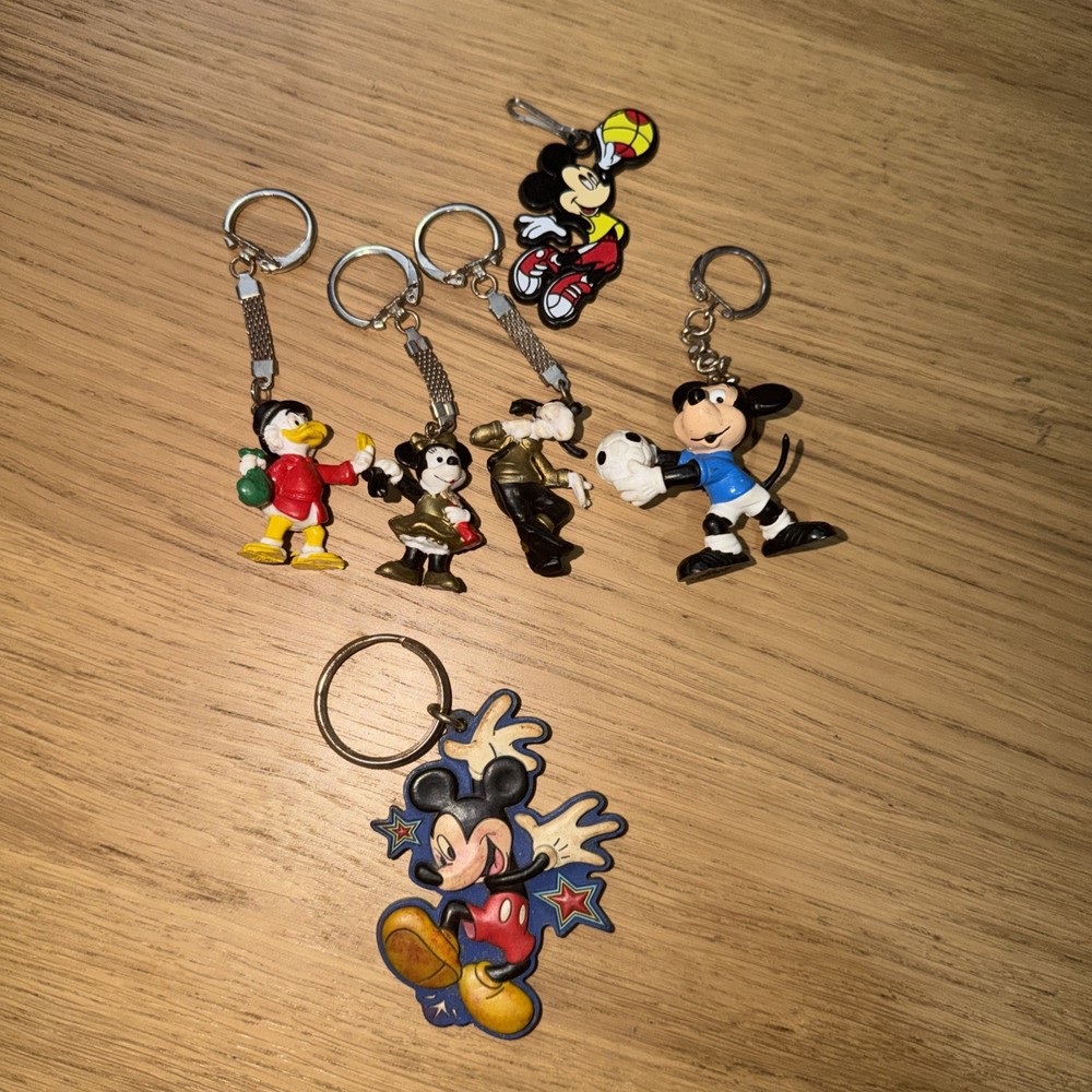 Disney Mickey Mouse Key Rings X 6