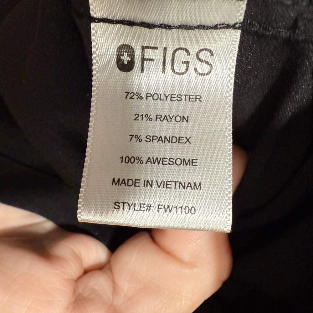 Black Large Figs Technical Collection Scrub Set EUC