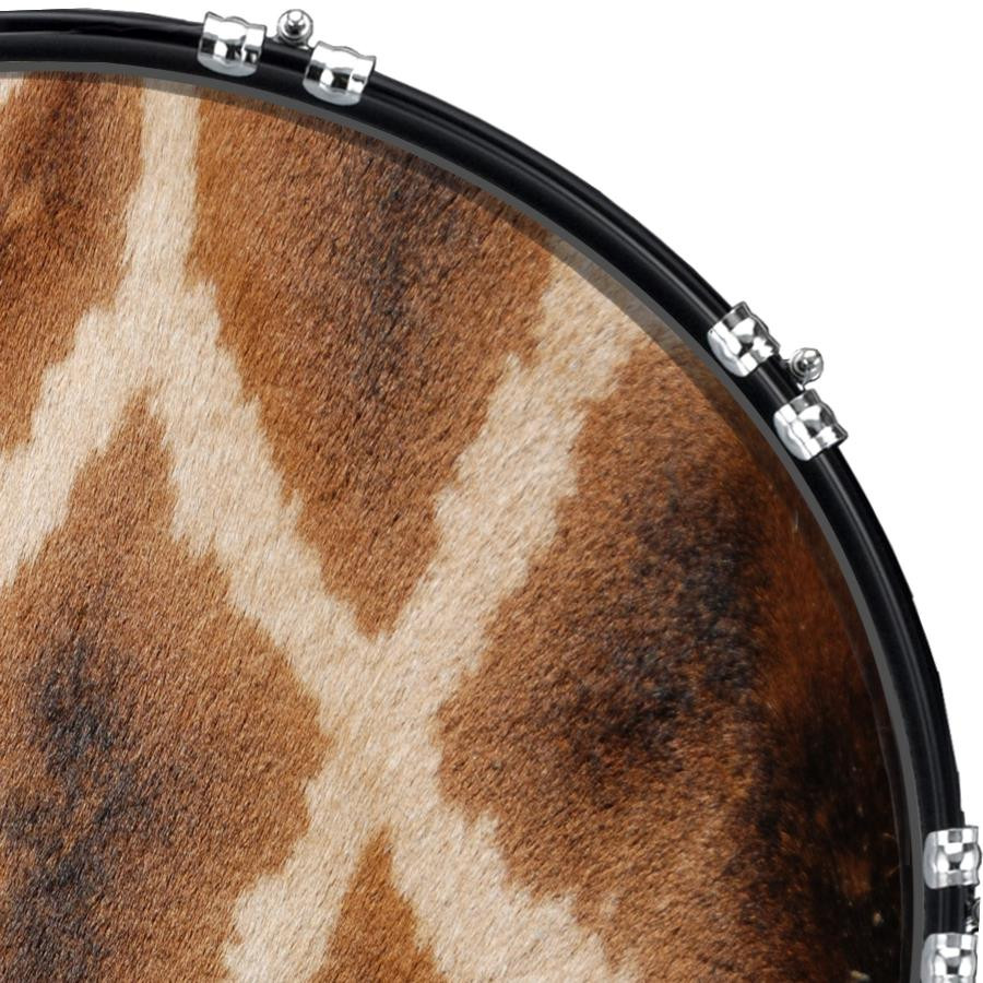 20" Custom Bass Kick Drum Front Head Graphical Giraffe
