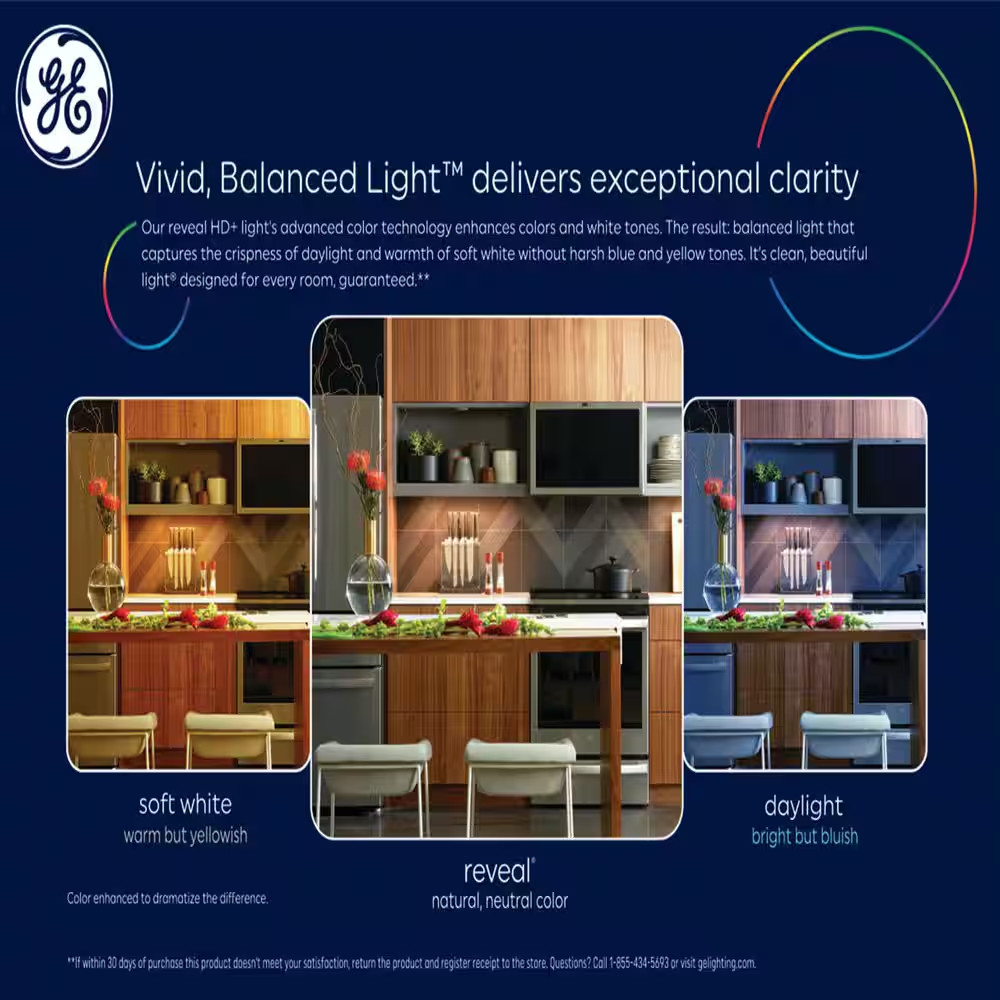 Reveal LED 60W Frosted A19 (8-Pack)