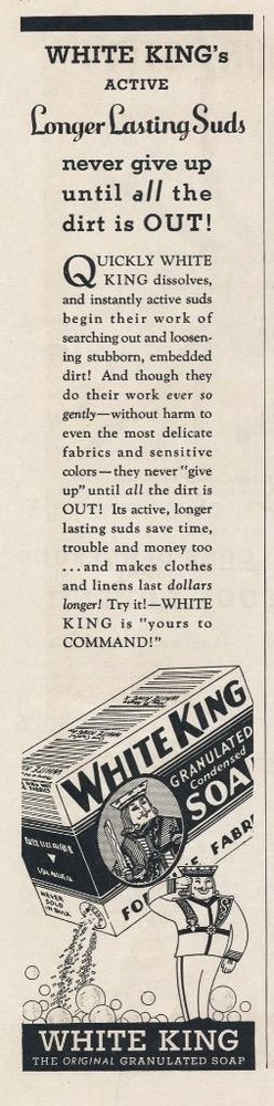 Magazine Ad - 1935 - White King Soap