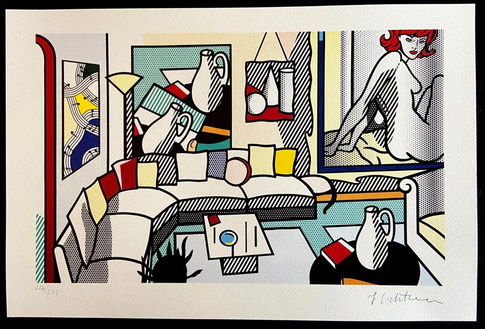 Roy Lichtenstein Lithograph Original Signed Numbered (Jasper Johns)