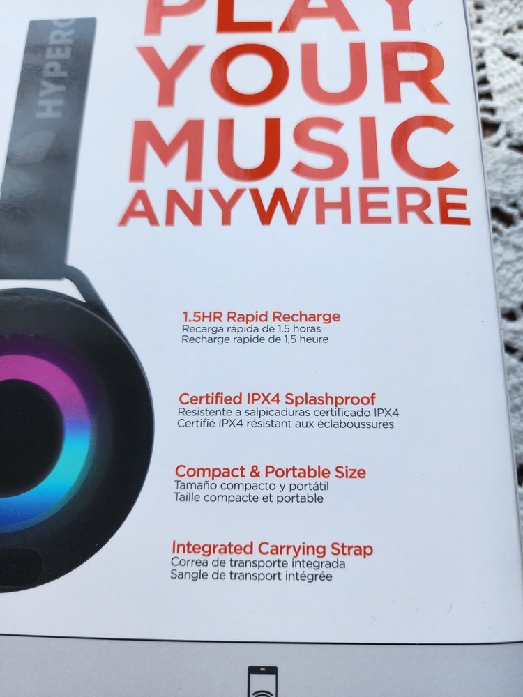 Hypergear Wireless Audio Essentials Duo With Light-Up Bluetooth Speaker