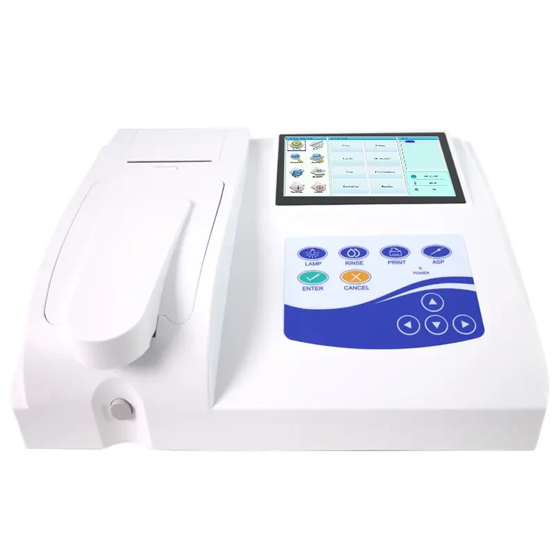 Semi-auto Biochemistry Analyzer 7'' LCD Touch Screen analyzing blood fluid Print