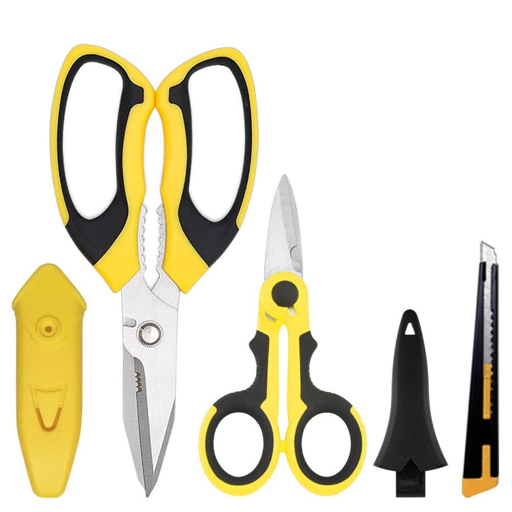Heavy Duty Scissors, Sharp Scissors All Purpose with Yellow