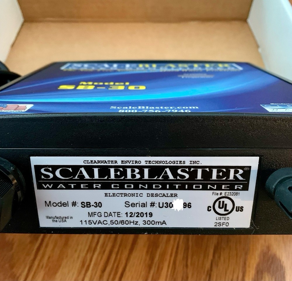 ScaleBlaster Model SB-30 Salt Free Hard Water Conditioner Open Box Not Used