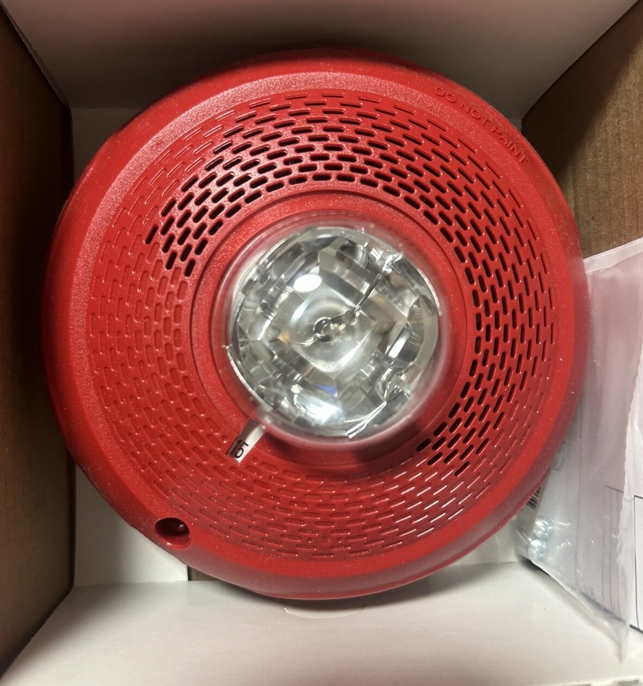 NEW System Sensor SPS CRL Ceiling Speaker Strobe Indoor Red