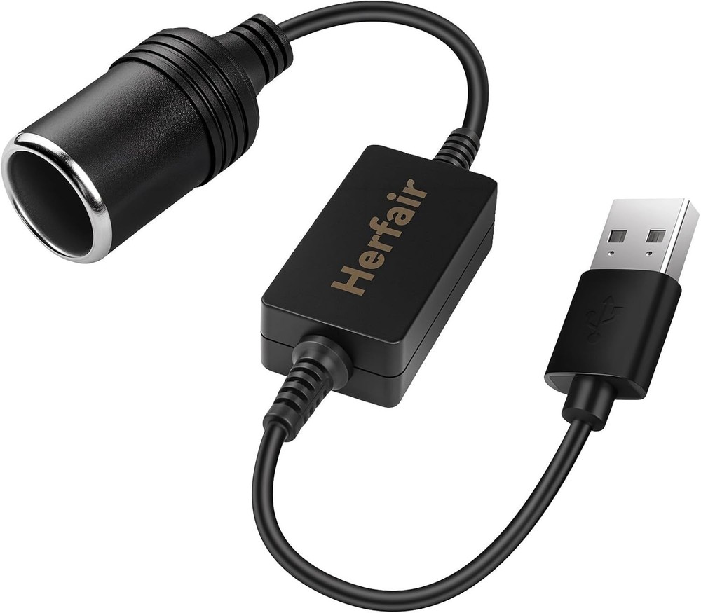 Durable USB A to 12V Lighter Socket Adapter - Fast Charging for Car Electronics