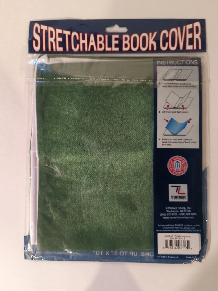 *TURNER LICENSING* Stretchable Book Cover Marshall Thundering Herd **SEALED**