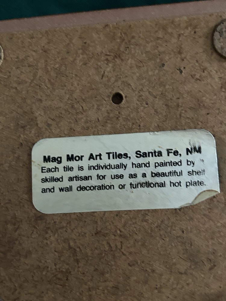 Mag Mor Studios Art Tile. Eggplant with Mushrooms
