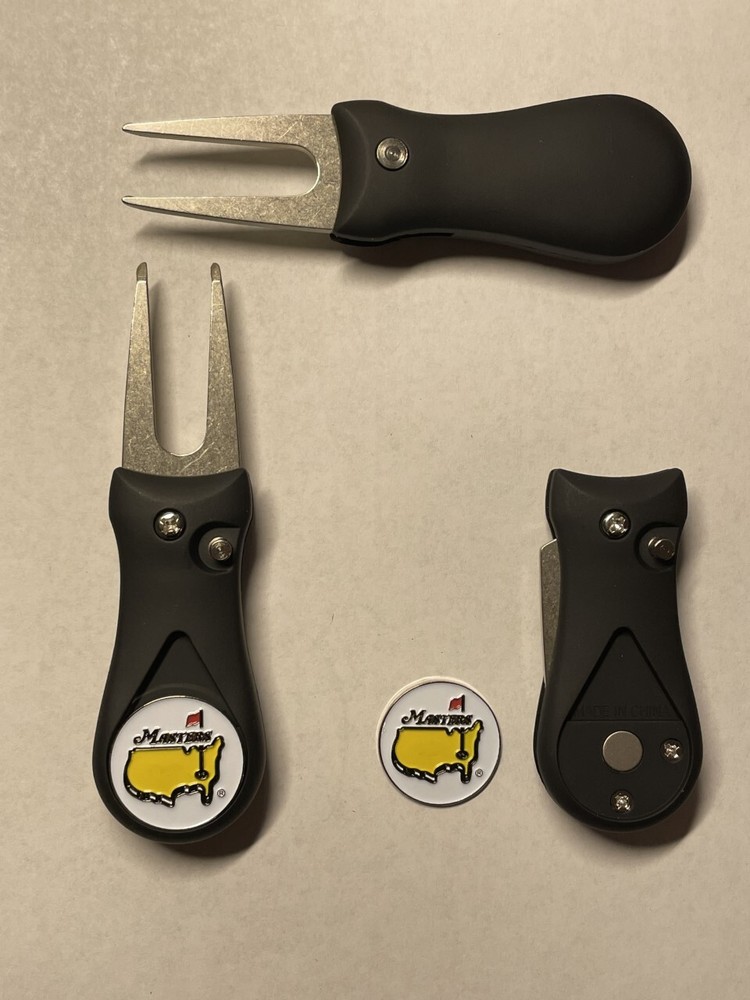 (1) Switchblade Golf Divot Tool & (1) Masters Tournament 1" Golf Marker