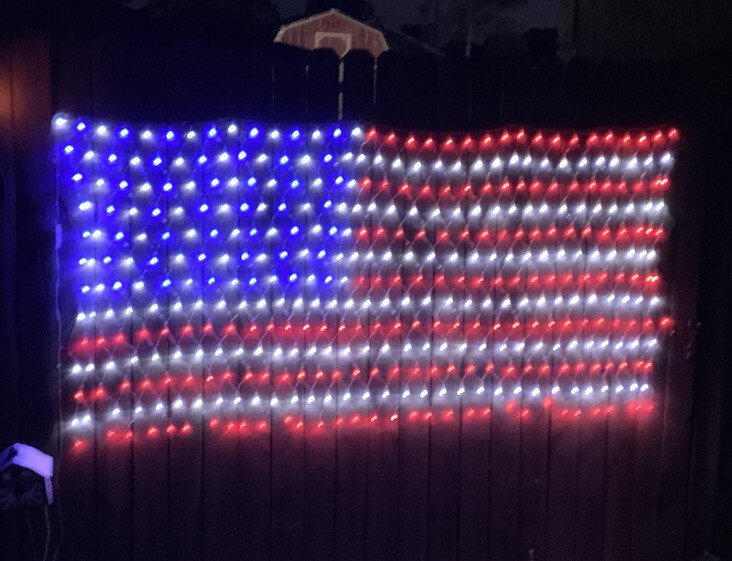 american flag 420 led string lights