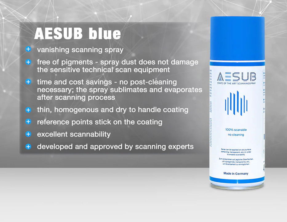 AESUB Blue Scanning Spray Universal self-evaporating 3D scanning spray! - 6 PACK