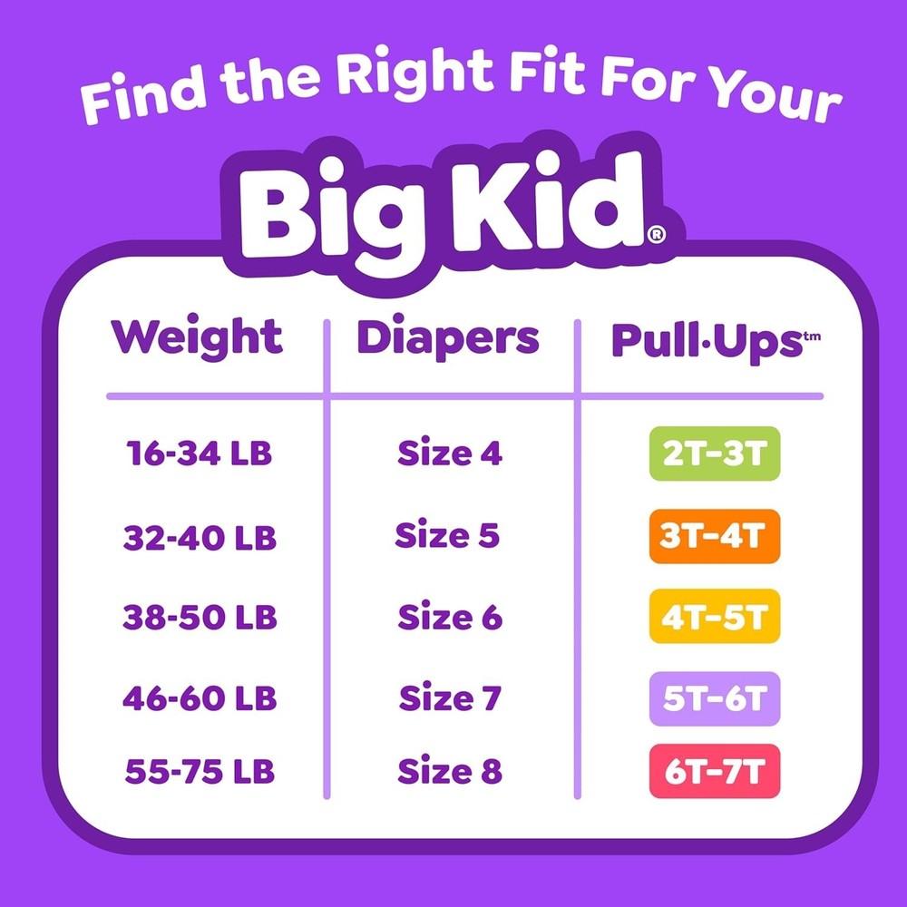 Pull-Ups Girls Potty Training Pants Size 2T-3T Training Underwear 16-34 lbs