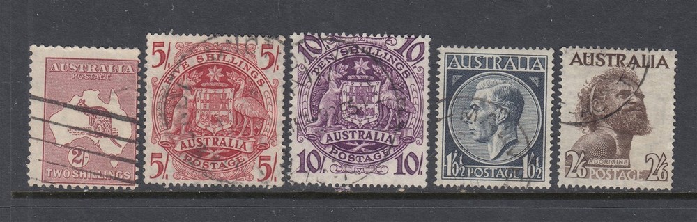 Australia 1945-1952 Shilling Values (USED)