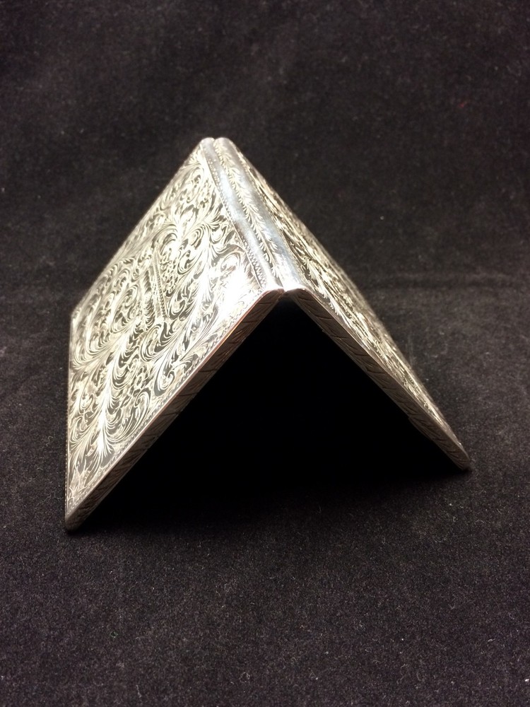 Vintage Sterling Silver Cigarette Case I-7141