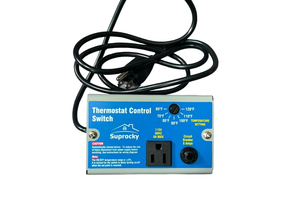 Suprocky Thermostat Control SwitchSocket And Overload Protector