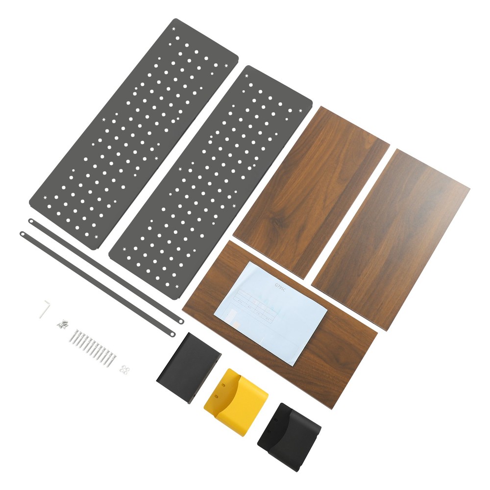 Desktop Bookshelf Desk Organizer Bookshelf Storage Shelf with Metal Grid Panel