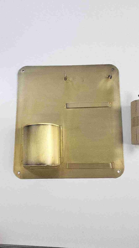 Brass Hanging Note Roll And Pencil Cup - New