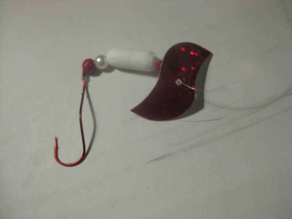 Slow Death 406 Blade Rig with float This Rig Will Make You Smile (Red)